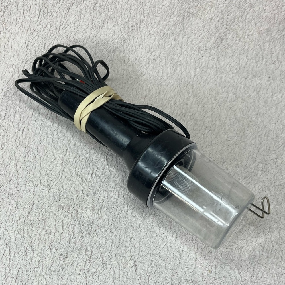 Vintage 12V Auto Inspection Lamp/Light-Black-WORKS!-Emergency Car Accessories